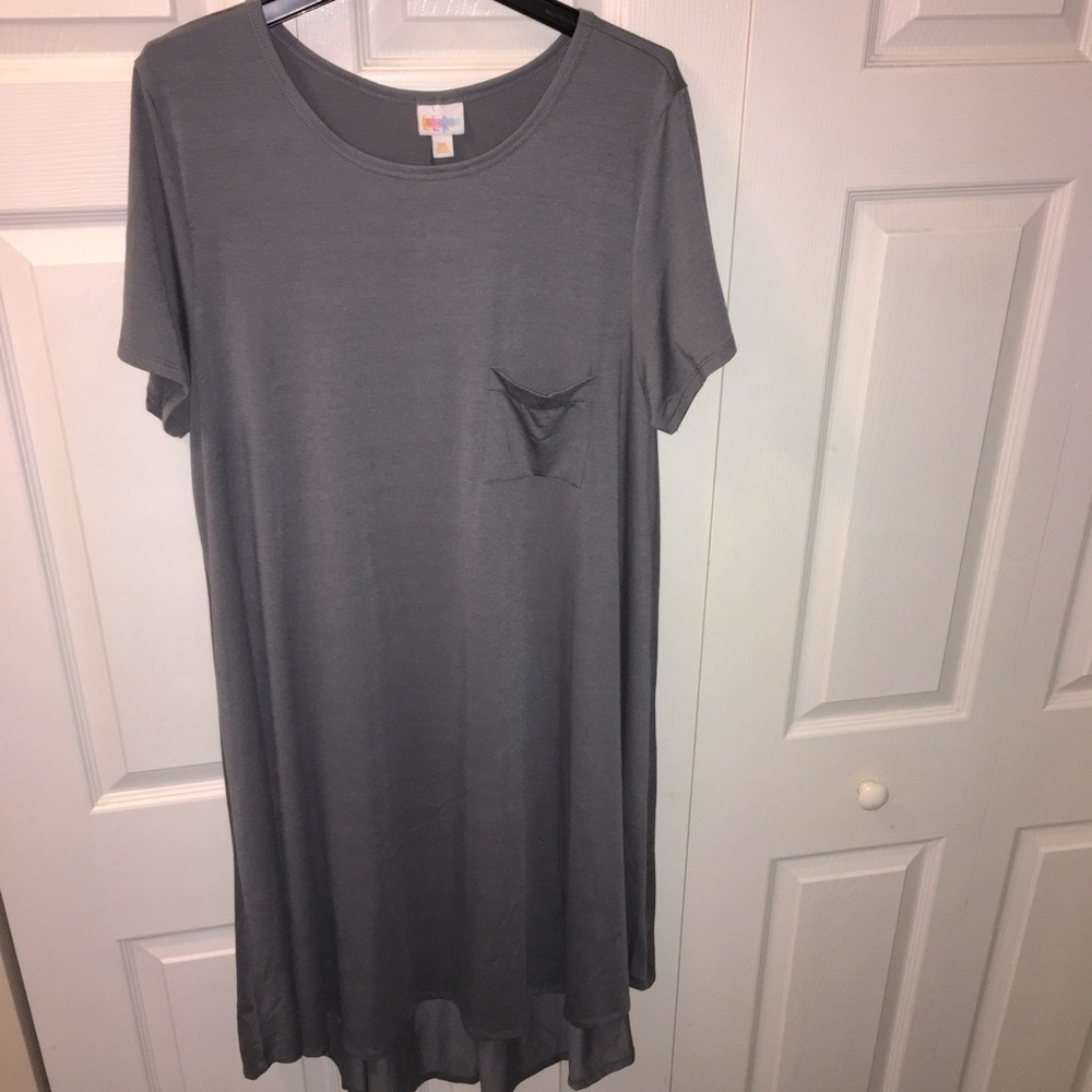 Lularoe Carly Solid Gray, Front Pocket - image 1